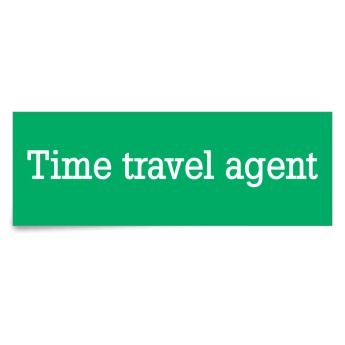 Time travel agent sticker - Custom Stickers