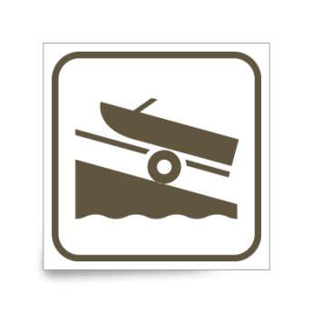 Boat launching area sticker - Custom Stickers